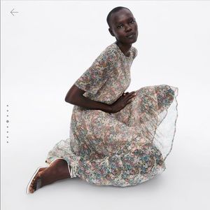 Zara Asymmetrical Flower Dress for Summer